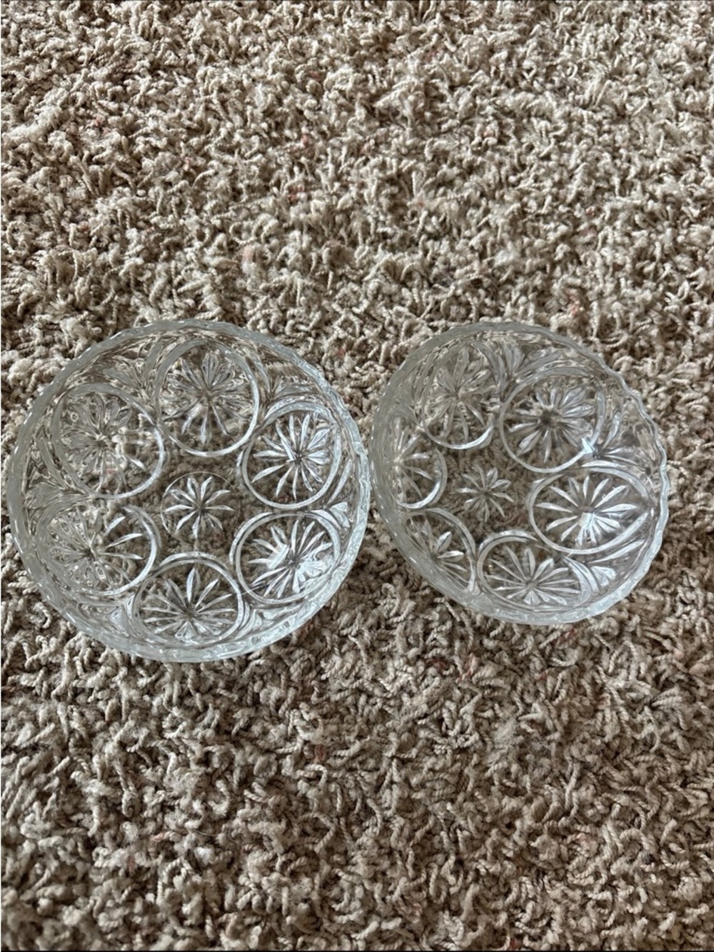 Vintage Anchor Star and Cameo Glass Bowls
